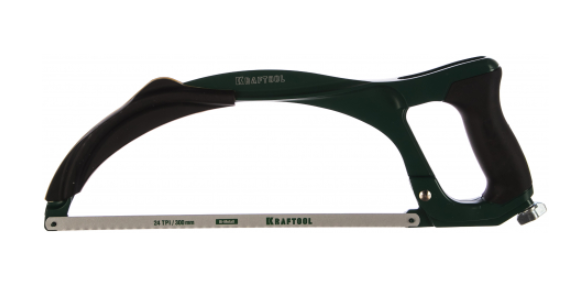 Ножовка по металлу Kraftool Ergo 300мм 24TPI фиксатор угла 90 и 45гр 15808_z01 в Москве 