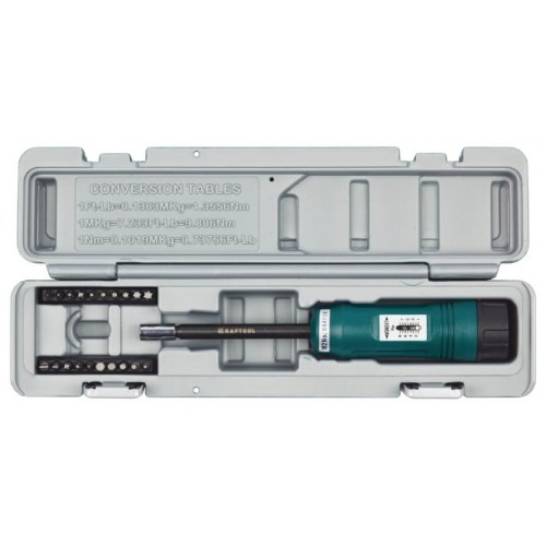 Отвертка динамометрическая "Kraftool" 1-8Nm с набором бит  64030