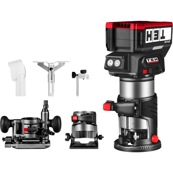 Фрезер аккумуляторный кромочный TEH LT607-1B 20V три базы 1 АКБ Li-lon 4 Ач и з/уBL мотор в кейсе