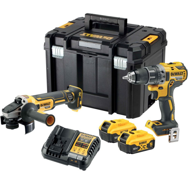 Набор аккумуляторный DEWALT DCK2020P2T (DCD791 и DCG405, с 2 АКБ 5 Ач и ЗУ, в кейсе TSTAK) в Екатеринбурге
