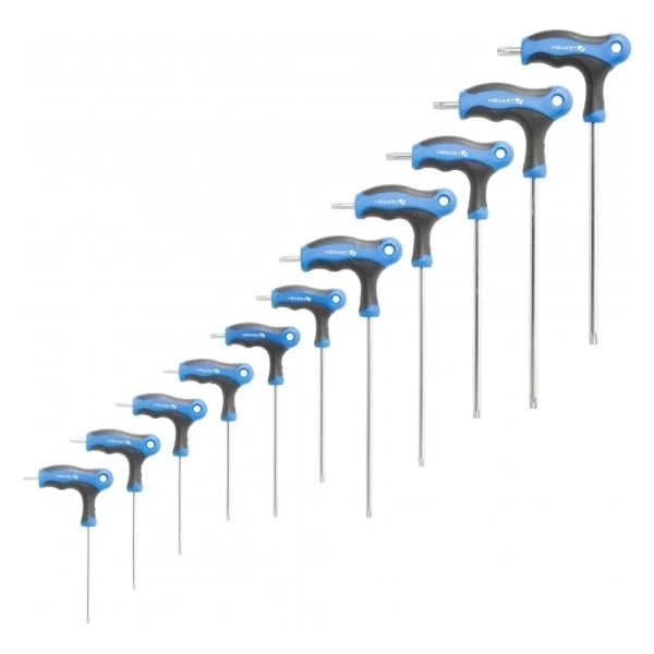 Ключ HOEGERT Тorx  TT30 torx security тип "Т" длинный 10шт.  HT1W881