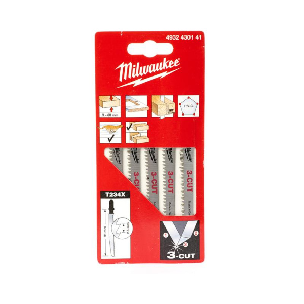 Полотна для лобзика Milwaukee T234X (5шт)