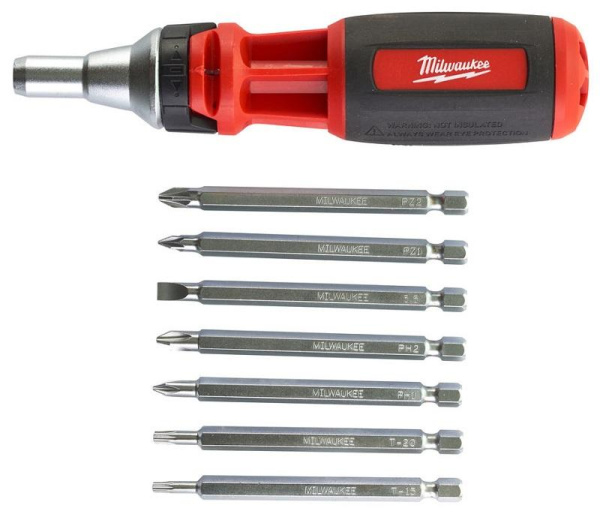 Отвертка Milwaukee  универсальная с трещоткой 10 в1