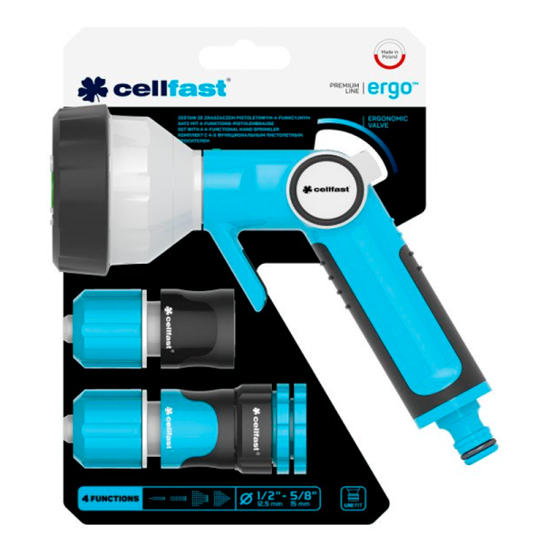 Комплект CELLFAST ERGO с 4-х функциональным пистолетным оросителем 53-540 в Москве