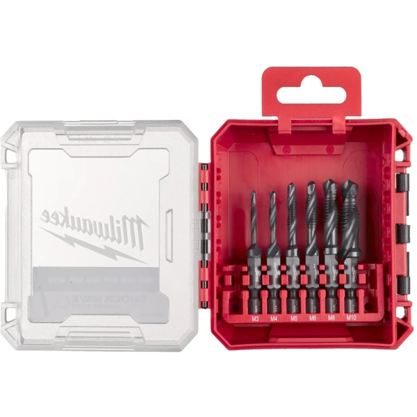 Набор метчики-сверла Milwaukee HSS-G хвост. 1/4" HEX  M3-M10 HSS 4932498267