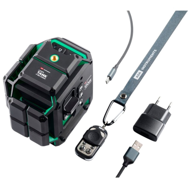 Нивелир лазерный ADA Laser TANK 4-360 Green Basic Edition 2H/2V до 40/70м.  А00631 в Москве