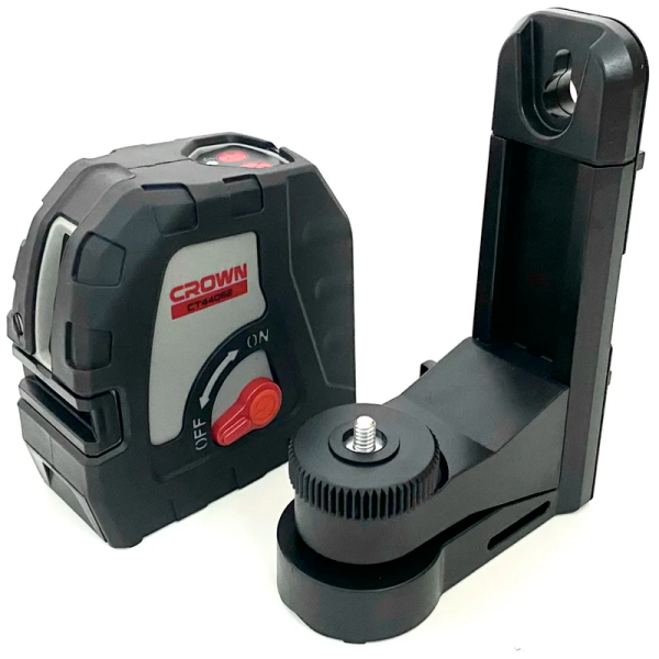 Уровень лазерный (нивелир) 15м/2 красных луча CROWN CT44062 TB магнит.держ., сумка в Москве