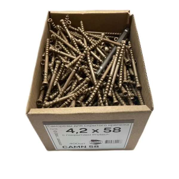 Саморезы TRUSTY CAMN 58мм с покрытием Protech (400шт)  CAMN58