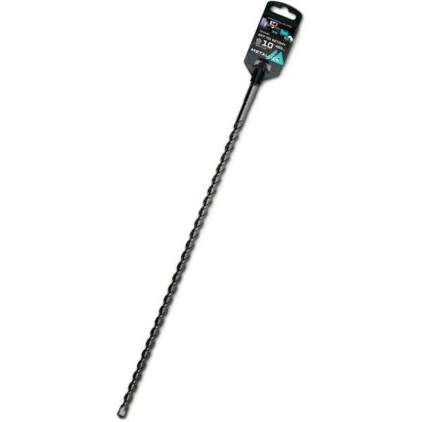 Бур по бетону METALLICA Optima SDS-plus 10х460/400 мм, напайка с центром, 2 спирали 904336