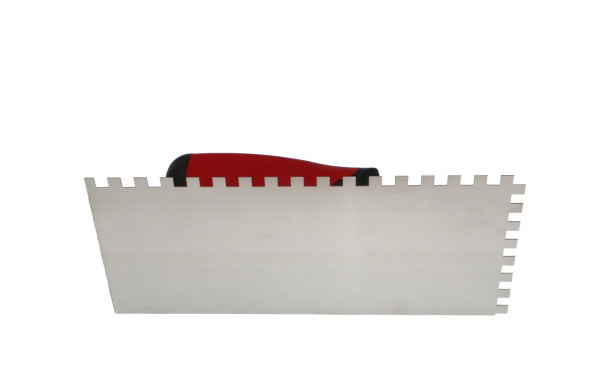 Гладилка из нержавеющей стали Corte 130х270мм, 8х8 зубъев, 2-компонентная рукоять, 0243C в Москве 