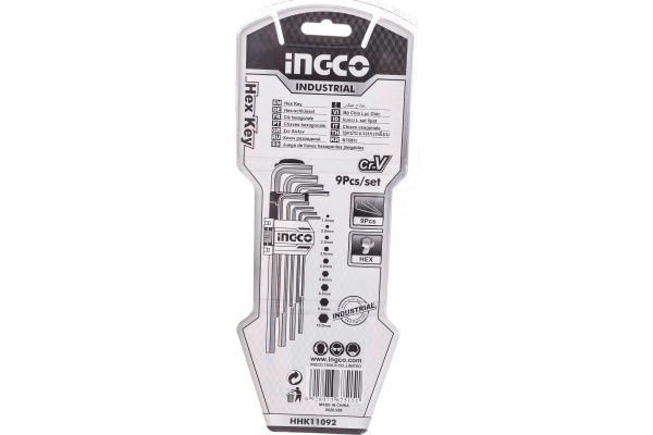 Набор шестигранных ключей INGCO INDUSTRIAL 9 шт  HHK11092  в Москве 