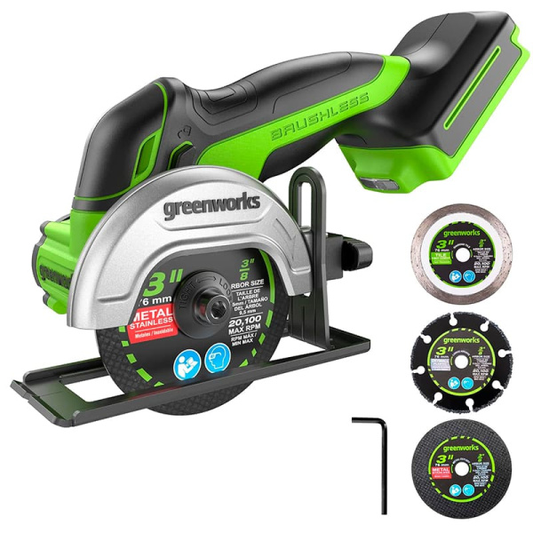Углошлифовальная машина аккумуляторная Greenworks GD24UCS 3402007 в Екатеринбурге