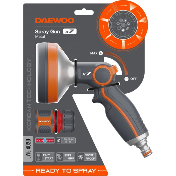 Пистолет-распылитель металлический DAEWOO Spray Gun x7 DWG 4020 в Москве