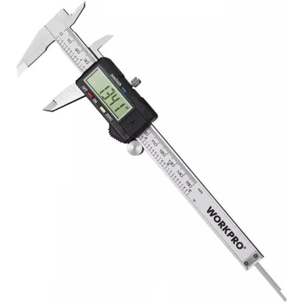 Штангенциркуль цифровой WORKPRO PRO 150мм с глубиномером (нерж, метрич и дюйм шкала), WP266004 в Екатеринбурге 