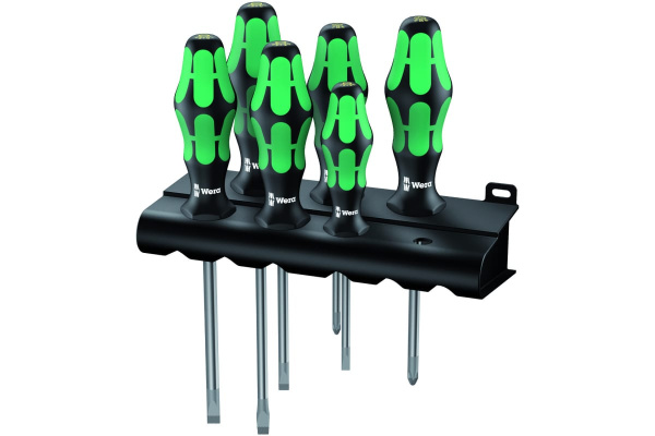 Набор отверток с подвесом Wera 6пр. (РН1,2,PZ1,2 SL4,5.5)  WE-105622