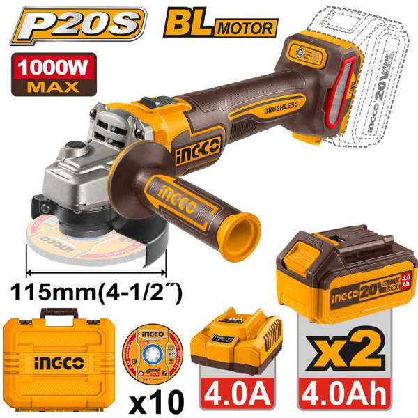 Аккумуляторная УШМ INGCO INDUSTRIAL CAGLI271532