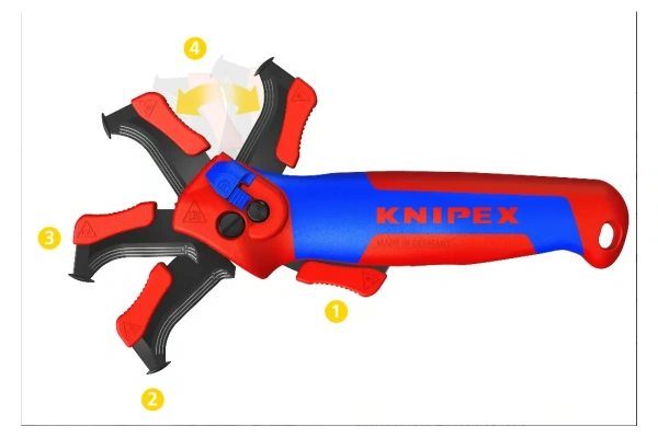 Нож для снятия изоляции KNIPEX с опорным башмаком 145мм  KN-1650145SB в Москве 