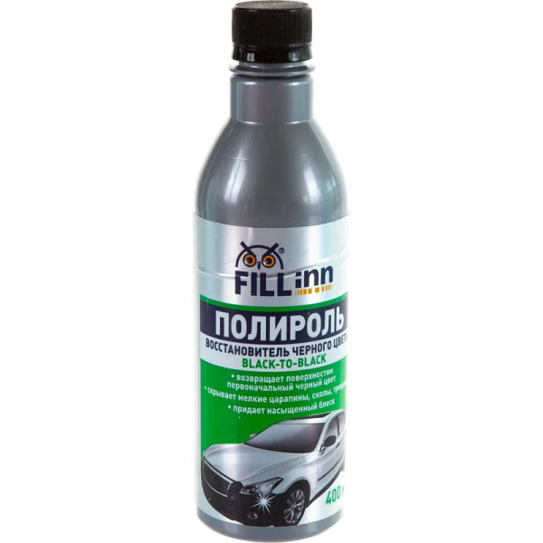 Полироль восстановитель FILL Inn черного цвета (для пластика и винила), 400 мл  FL050