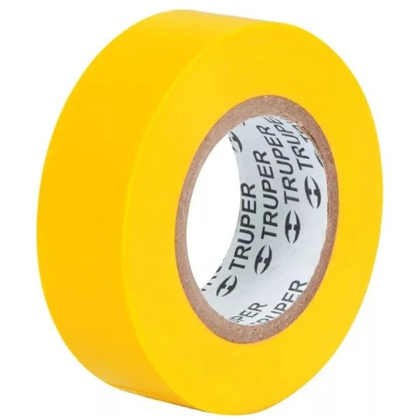Изолента Truper акрил, 9м. ширина 19мм желтая M-22A 13512