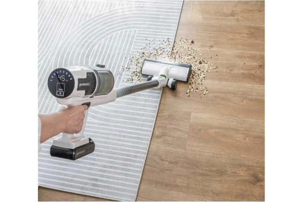 Пылесос беспроводной вертикальный аккумуляторный Greenworks 24В G24SVK4D 4701107UB в Москве