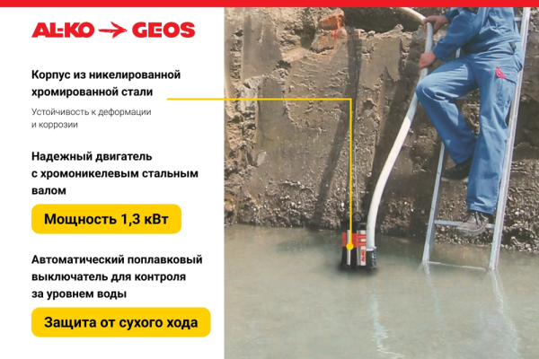 Погружной насос AL-KO Drain 20 000 HD PREMIUM 112836 в Москве