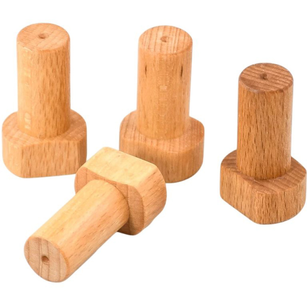 Упоры верстачные ПЕТРОГРАДЪ бук, D18мм, 4 штуки  М00015362 в Москве