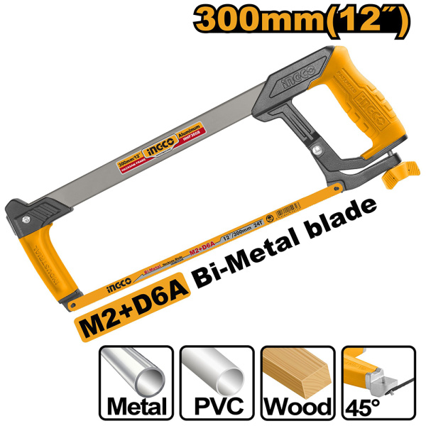 Ножовка по металлу ручная INGCO HHF3008 INDUSTRIAL в Москве 