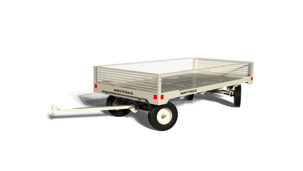 Двухосная телега + МИТРАКС 2500 х 1250 мм. + съемное дышло 900 мм, борт 300мм в Москве