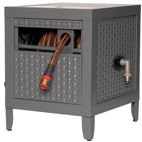 Металлическая катушка со шлангом DAEWOO DecoBOX  45м и набором для полива  DWR 6145