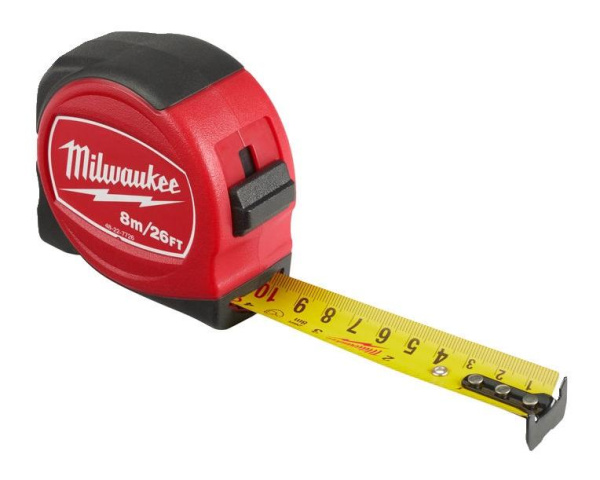 Рулетка Milwaukee SLIM 8м-26фт / ширна 25мм