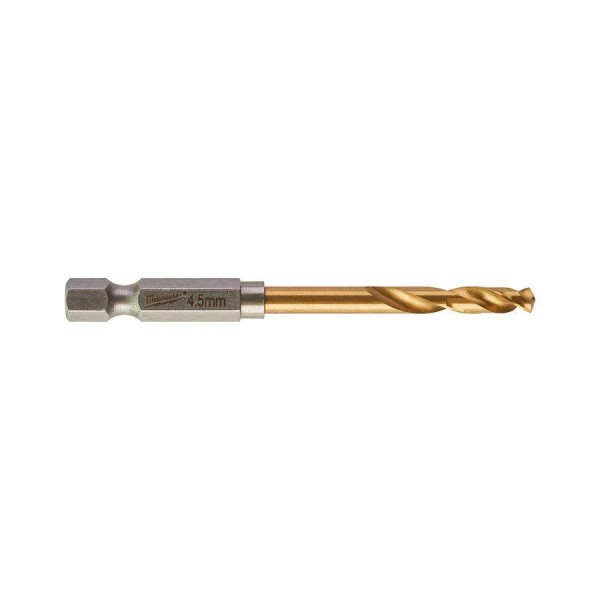 Сверло по металлу Milwaukee RedHEX HSS-G TiN 4.5мм (1шт)