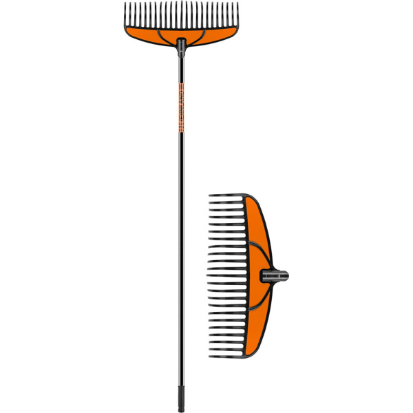 Грабли FINLAND веерные 480x1700мм 23 зуба, алюминиевый черенок  2201 в Москве 