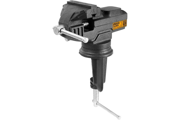 Тиски поворотные с наковальней INGCO 1000 кгс  HBV082 в Москве