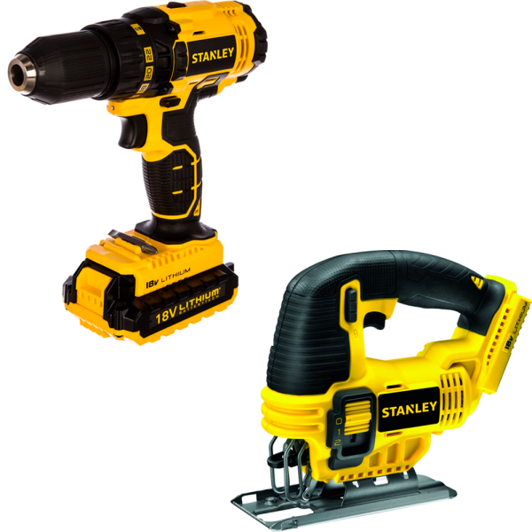 Набор STANLEY (шуруповерт SCD20S2K/лобзик STSC1860)  SCD20S2KJIG-RK