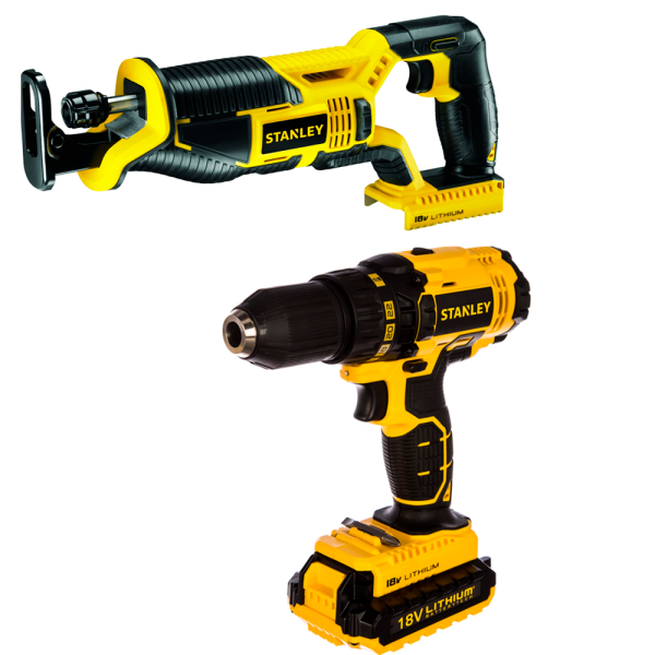Набор STANLEY (шуруповерт SCD20S2K/cабельная пила STSC1820)  SCD20S2KRES-RK