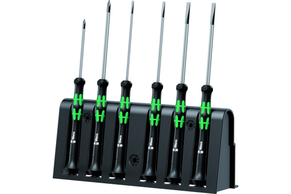 Набор отвёрток прецизионных + подставка 6 предметов WERA Kraftform Micro WE-118152
