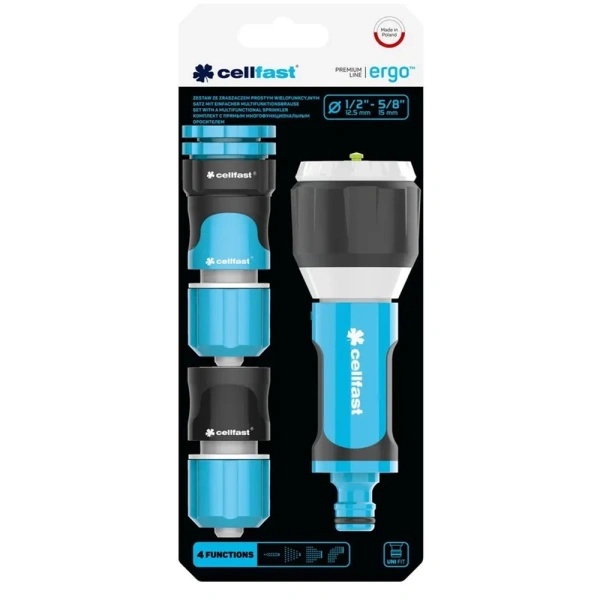 Комплект с оросителем прямым многофункциональным CELLFAST ERGO 1/2 53-510  в Москве