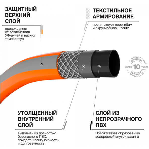 Шланг DAEWOO MaxiFlex  диаметром 3/4" 19мм длина 50 метров  DWH 3137 в Москве