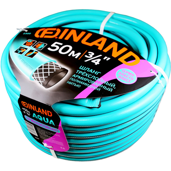 Шланг FINLAND SELVA фуксия ТЭП 3/4", 50м, 3-слойный  2300 в Москве