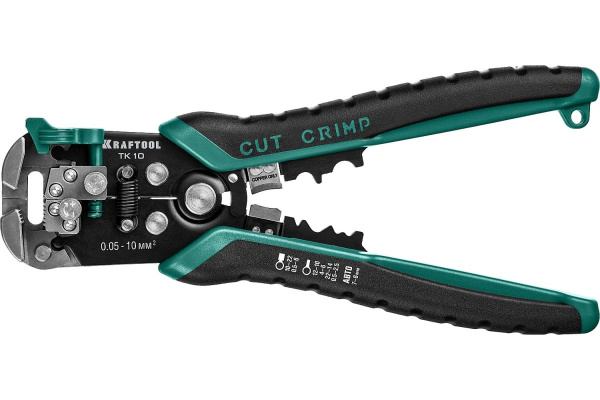 Стриппер автоматический Kraftool ТК-10 0,05-10мм.кв. + резак, обжимка  22639 в Москве 