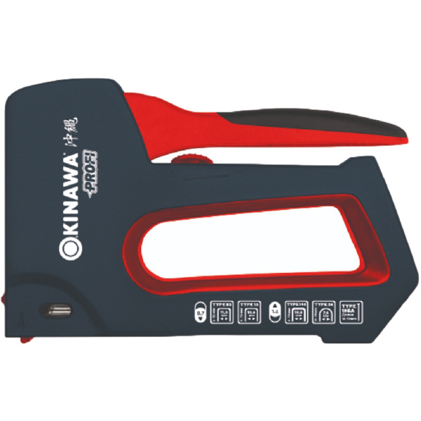 Степлер механический OKINAWA PROFI 5в1 тип53(6-16мм.),тип13(6-16мм.),гвозди тип18GA(12-16мм) 2365