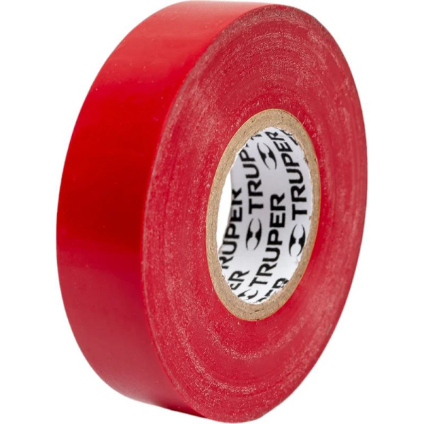 Изолента Truper акрил, 18м. ширина 19мм красная M-33R 12504