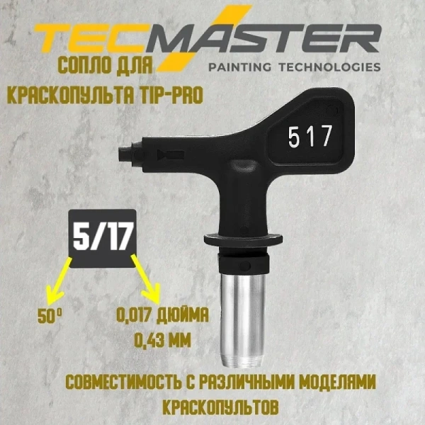 Форсунка сменная TECMASTER TipPro 517 0.43 мм  240517 в Екатеринбурге