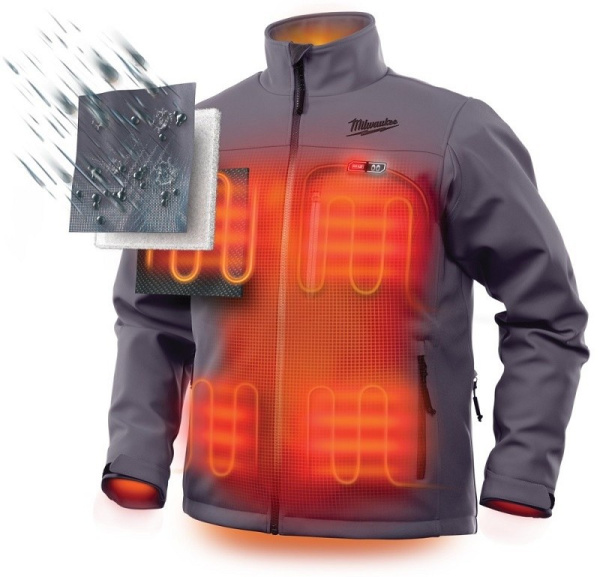 Куртка серая с подогревом Milwaukee M12 HJGREY4-0 (L) 4933464330