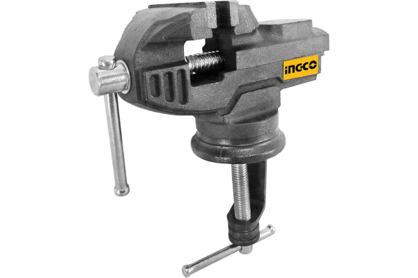 Тиски поворотные с наковальней INGCO 1000 кгс  HBV082 в Москве