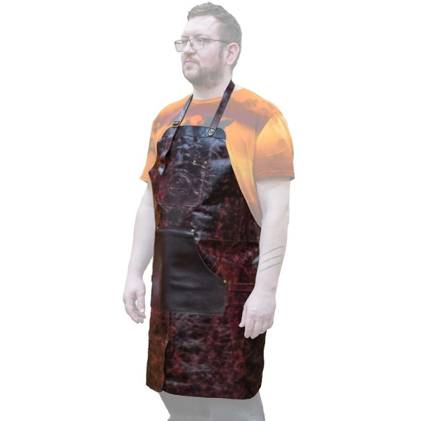 Фартук защитный ПЕТРОГРАДЪ RUBANKOV, модель 3, тёмно-коричневый блестящий М00015473